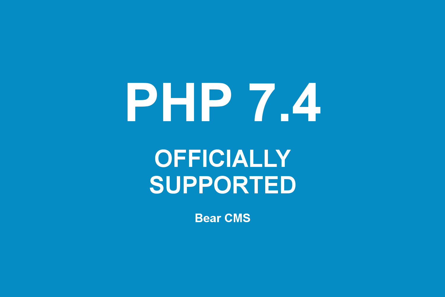 PHP 7.4 is now supported