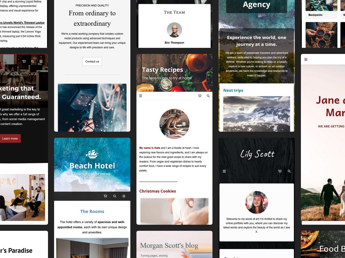 Theme Universal now with an updated ready-made styles